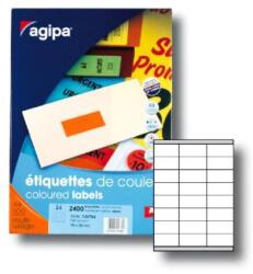 APLI Színes címkék 70x35 mm APLI A4 100 lap fluo narancssárga