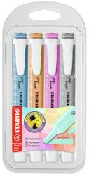 STABILO Kiemelő - STABILO swing cool Pastel Edition - 4 csomag