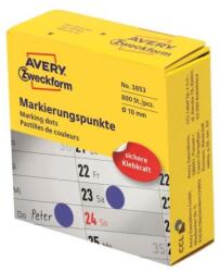 Avery Zweckform 10 mm-es kerek címkék, Avery kék, adagolóban