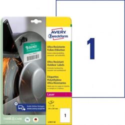 Avery Zweckform Avery címkék 210x297 mm, ultra tartós fehér