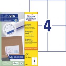 Avery Zweckform Univerzális címkék 105x148 mm Avery A4 100 lap
