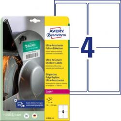 Avery Zweckform Avery címkék 99, 1x139 mm, ultra tartós fehér