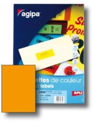 APLI Színes címkék 210x297 mm APLI A4 100 lap fluo narancssárga