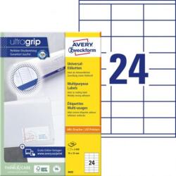 Avery Zweckform Univerzális címkék 70x35 mm Avery A4 100 lap