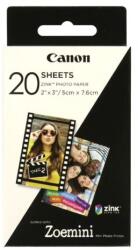 Canon ZINK fotópapír, ZINK, fotópapír, keret nélküli fényes típus, Zero Ink típusú 3214C002, fehér, 5x7, 6cm, 2x3", 20 db, termik