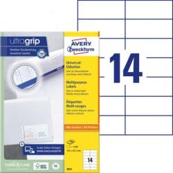 Avery Zweckform Univerzális címkék 105x42, 3 mm Avery A4 100 lap