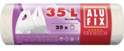 Alufix Szemeteszsákok, összekötő, 35 l / 25 db, 10 mikron, 53 x 60 +16 cm, fehér, HDPE