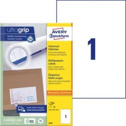 Avery Zweckform Univerzális címkék 210x297 mm Avery A4 100 lap