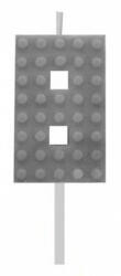 Godan Építőkocka 8-as Grey Blocks tortagyertya, számgyertya MLG132793B (MLG132793B)