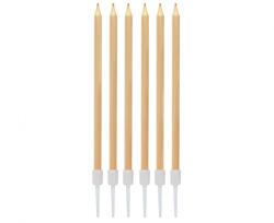 Godan Arany Metallic Light Gold tortagyertya, gyertya szett 6 db-os MLG176254 (MLG176254)