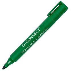 Q-CONNECT permanens marker, kerek hegyű, zöld