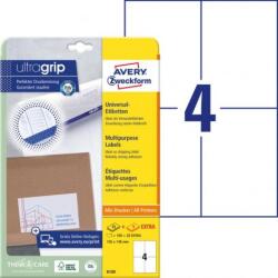 Avery Zweckform Univerzális címkék 105x148 mm Avery A4 25+5 lap