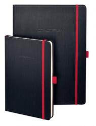 Sigel CONCEPTUM Red Edition A5-ös jegyzetfüzet, vonalas fekete-piros