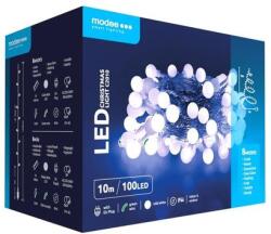 Modee Karácsonyi LED Fényfüzér Berry Plastic Adapteres (100LED/10m/10cm) cold