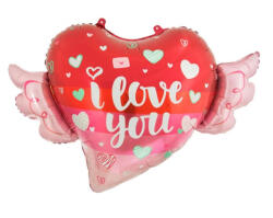 Godan I love You Wings fólia lufi 68 cm MLG148701 (MLG148701)