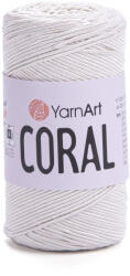YARNART CORAL fényes zsinórfonal - Fehér 1901