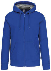 Kariban Uniszex cipzáras kapucnis vastag pulóver, Kariban KA444, Light Royal Blue-2XL (ka444lro-2xl)