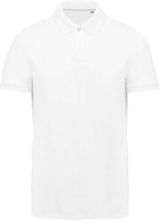 Kariban Férfi rövid ujjú galléros piké póló, SUPIMA pamutból, Kariban KA2000, White-M (ka2000wh-m)