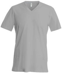 Kariban Férfi oldalvarrott V-nyakú rövid ujjó póló, Kariban KA357, Oxford Grey-4XL (ka357oxg-4xl)
