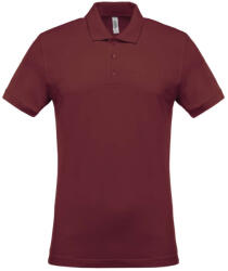 Kariban Férfi galléros piké póló, rövid ujjú, Kariban KA254, Wine-4XL (ka254wn-4xl)