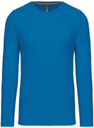Kariban Férfi kereknyakú hosszú ujjú pamut póló, Kariban KA359, Tropical Blue-4XL (ka359tb-4xl)