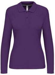 Kariban Női hosszú ujjú galléros piké póló, Kariban KA244, Purple-3XL (ka244pu-3xl)