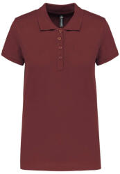 Kariban Női galléros piké póló, rövid ujjú, Kariban KA255, Wine-2XL (ka255wn-2xl)