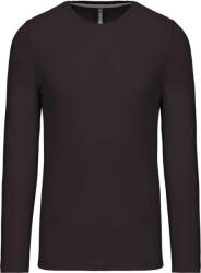 Kariban Férfi kereknyakú hosszú ujjú pamut póló, Kariban KA359, Dark Grey-2XL (ka359dg-2xl)