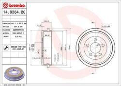 BREMBO Tambur frana BREMBO 14938420 (14938420)