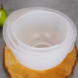 Excellent Houseware Set 3 boluri mixare Excellent Houseware, polipropilena, 1.5 2 2.5 l, transparent gri (KO-030001920G) Castron