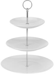 Excellent Houseware Suport servire cu 3 nivele Excellent Houseware, portelan, 25x34 cm, alb (KO-628900040) Tava