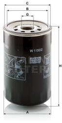 MANN Filtru combustibil W1150 2 MANN (60650)