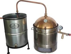  Duplafalú 30 L-es pálinkafőző horganyzott, spirálcsöves 50 L-es hűtővel (14586)