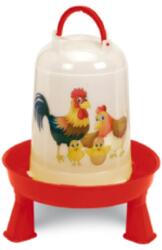  BAROMFI ETETŐ 5 LITERES LÁBAKKAL (Piros) - HAPPY RANGE