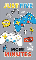 Gamer kéztörlő "Még 5 perc" 30x50 cm (12T30X50)