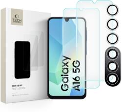  Üvegfólia Samsung Galaxy A16 4G / 5G - TECH-PROTECT Supreme - 2 db üvegfólia + 1db fekete keretes kamera védőkeret - graffistore