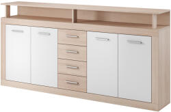 WIPMEB XXL/LUNA komód 4D4S sonoma tölgy/fehér - smartbutor