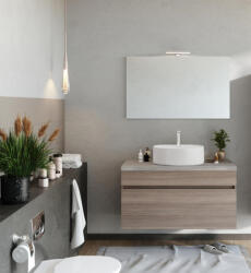 Savinidue Bogota 100cm-es 1 fiókos fürdőszobaszekrény füstölt tölgy & beton