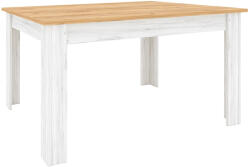 TEMPO KONDELA Étkezőasztal kinyitható, tölgy craft arany/tölgy craft fehér, 135-184x86 cm, SUDBURY - smartbutor