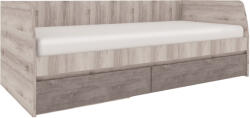 TEMPO KONDELA Ágy 2S, 90x200, nairobi gesztenye/onix, JESI - smartbutor