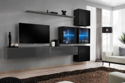 Wipmeble Szekrénysor switch fekete és grafit szürke színben - smartbutor