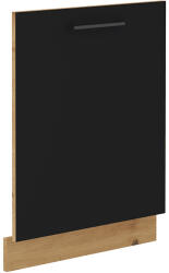 TEMPO KONDELA Ajtók mosogatógéphez, matt fekete/artisan tölgy, MONRO ZM 713x596 - smartbutor