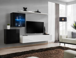 Wipmeble SWITCH 26 szekrénysor XV fekete-fehér - smartbutor