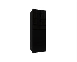 Meblohand IZUMI 22 BL magasfényű fekete/fekete fali polcos szekrény 105 cm - smartbutor