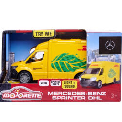 Majorette Mercedes-Benz Sprinter DHL fém kisautó fénnyel és hanggal (213742000)