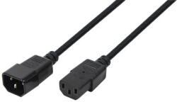 LogiLink Power Cord Extension C13/C14 M/F, 1.8 m, black (CP091) - bevachip