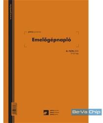 Belföldi D. 7570-111 A4 2+25lapos álló emelőgép napló (D.7570-111)
