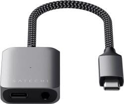 Satechi USB Type-C 3, 5mm jack audio adapter, PD 30W, asztroszürke (ST-UCAPDAM) (ST-UCAPDAM)