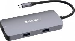 Verbatim CMH-05 USB Type-C 3.2 Gen1 multiport adapter, HDMI, RJ-45, 2x USB-A, USB-C PD 100W (32150) (32150)