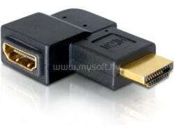 Delock 65076 HDMI M/F adapter, átalakító 90°jobb fekete (DL65076) (DL65076)